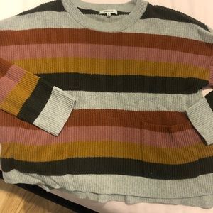Striped madewell sweater with front pockets!
